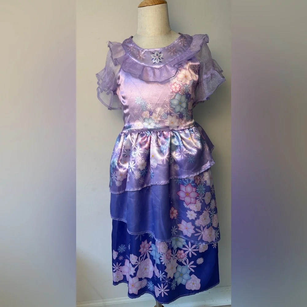 Isabela Madrigal Disneys Encanto Purple Floral Costume - Picture 1 of 5